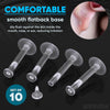 Bioflex Clear Earrings for Sports, Work, School, Surgery, MRI - Clear Piercing Jewelry Labret Studs for Ears, Cartilage, Helix, Tragus, Lip, Medusa - view 3