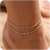 Gold/Silver Ankle Bracelets for Women, 14K Gold Anklets for Women - main view