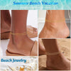 Gold/Silver Ankle Bracelets for Women, 14K Gold Anklets for Women - view 4