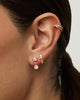 14K Gold Plated CZ Earring Jacket for Women, Front Back Stud Earrings - view 3