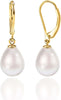 Pearl Earrings for Women Trendy - leverback dangle earrings