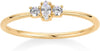18K Gold Plated Marquise Round Mini Cubic Zirconia Stackable Rings for Women Dainty Stacking Thin Band for Women - view 3