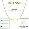 Cross Necklace for Women 14K Gold Plated Dainty Small Pendant Choker Sideways Cross Charm Simple Box Chain Baptism - view 5