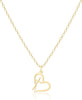 Cross Necklace for Women 14K Gold Plated Dainty Small Pendant Choker Sideways Cross Charm Simple Box Chain Baptism - Heart Cross-GD