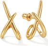 Gold Earrings for Women Trendy, 14K Gold Stud Earrings Dainty Earrings Simple Minimalist Gold Earrings Earring for Women Gifts - main view