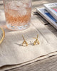 Gold Earrings for Women Trendy, 14K Gold Stud Earrings Dainty Earrings Simple Minimalist Cubic Zirconia Diamond Gold Earrings Earring for Women Gifts - view 5
