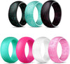 Silicone Ring Women Rubber Wedding Bands for her 5.7mm Wide, 2mm Thick - main view