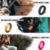 Silicone Ring Women Rubber Wedding Bands for her 5.7mm Wide, 2mm Thick - view 3