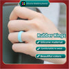 Silicone Ring Women Rubber Wedding Bands for her 5.7mm Wide, 2mm Thick - view 5