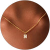 Diamond Pendant Gold Necklace for Women, Dainty 18k Gold Plated Choker Necklaces Simple Gold Jewelry Gifts for Women - main view