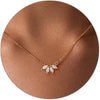 Diamond Pendant Gold Necklace for Women, Dainty 18k Gold Plated Choker Necklaces Simple Gold Jewelry Gifts for Women - Gold-Flower
