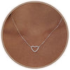 Diamond Pendant Gold Necklace for Women, Dainty 18k Gold Plated Choker Necklaces Simple Gold Jewelry Gifts for Women - Silver-Open CZ heart