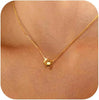 Diamond Pendant Gold Necklace for Women, Dainty 18k Gold Plated Choker Necklaces Simple Gold Jewelry Gifts for Women - Gold-rondelle