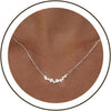 Diamond Pendant Gold Necklace for Women, Dainty 18k Gold Plated Choker Necklaces Simple Gold Jewelry Gifts for Women - Silver-smile cz