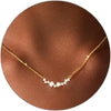 Diamond Pendant Gold Necklace for Women, Dainty 18k Gold Plated Choker Necklaces Simple Gold Jewelry Gifts for Women - Gold-smile cz