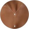 Diamond Pendant Gold Necklace for Women, Dainty 18k Gold Plated Choker Necklaces Simple Gold Jewelry Gifts for Women - Gold-Y teardrop