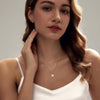 Diamond Pendant Gold Necklace for Women, Dainty 18k Gold Plated Choker Necklaces Simple Gold Jewelry Gifts for Women - view 5