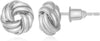 14K Gold Silver Plated Earrings for Women Chunky Statement Jewelry - Silver Love Knot(Small)
