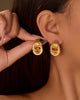 14K Gold Silver Plated Earrings for Women Chunky Statement Jewelry - view 2