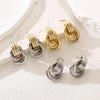 14K Gold Silver Plated Earrings for Women Chunky Statement Jewelry - view 5
