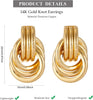 14K Gold Silver Plated Earrings for Women Chunky Statement Jewelry - view 6