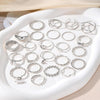 Gold Knuckle Rings Set For Women Vintage Stackable Joint Finger Midi Rings Dainty Cubic Zirconia Crystal Simple Twist Hollow Cute Rings Pack - view 4
