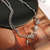 37pcs Silver Jewelry Set With 3 PCS Necklace, 14 PCS Bracelet, 7 PCS Ear Cuffs Earring, 6pcs Hoop Earrings, 7pcs silver rings set For Women For - view 6