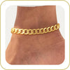 Ankle Bracelets for Women 14K Gold/Silver Plated Chain Anklets - 1 cuban-gd