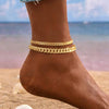 Ankle Bracelets for Women 14K Gold/Silver Plated Chain Anklets - view 3