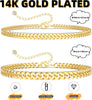 Ankle Bracelets for Women 14K Gold/Silver Plated Chain Anklets - view 5