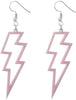 80s Neon Earrings Lightning Bolt Punk Retro Earrings for 80's 90's Outfit Glow Party 80s Accessories Jewelry - pink