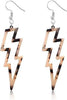 80s Neon Earrings Lightning Bolt Punk Retro Earrings for 80's 90's Outfit Glow Party 80s Accessories Jewelry - Leopard print