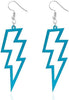 80s Neon Earrings Lightning Bolt Punk Retro Earrings for 80's 90's Outfit Glow Party 80s Accessories Jewelry - blue