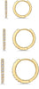 3 Pairs Gold Hoop Earrings Set for Women Trendy Chunky Small Huggie Jewelry