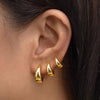 3 Pairs Gold Hoop Earrings Set for Women Trendy Chunky Small Huggie Jewelry - view 2