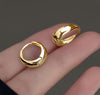 3 Pairs Gold Hoop Earrings Set for Women Trendy Chunky Small Huggie Jewelry - view 4