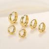 3 Pairs Gold Hoop Earrings Set for Women Trendy Chunky Small Huggie Jewelry - view 5
