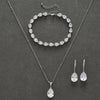 Bridal Wedding Jewelry Set for Brides, Teardrop Bridesmaids Jewelry Set - view 6
