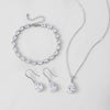 Bridal Wedding Jewelry Set for Brides, Teardrop Bridesmaids Jewelry Set - view 7