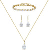 Bridal Wedding Jewelry Set for Brides, Teardrop Bridesmaids Jewelry Set - S02 Gold