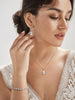 Bridal Wedding Jewelry Set for Brides, Teardrop Bridesmaids Jewelry Set - view 2