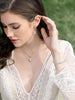Bridal Wedding Jewelry Set for Brides, Teardrop Bridesmaids Jewelry Set - view 4