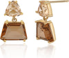 Brown Crystal Dangle Earrings for Women - main view