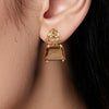 Brown Crystal Dangle Earrings for Women - view 2