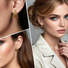 Brown Crystal Dangle Earrings for Women - view 3