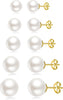 5 Pairs Pearl Earrings Small Ball Stud Earrings for Women Set - main view
