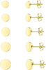 5 Pairs Pearl Earrings Small Ball Stud Earrings for Women Set - 5 Pairs Round Stud Earrings - Gold