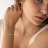 Gold Jewelry Set for Women Layered Necklace Wedding Jewelry Set - view 2