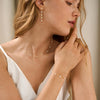 Gold Jewelry Set for Women Layered Necklace Wedding Jewelry Set - view 3