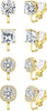 Clip on Earrings for Women Non Pierced Cubic Zirconia Earring Set - Gold